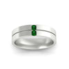 Load image into Gallery viewer, mens-2-stone-emerald-band-in-white-gold-fdm1052gemgrangle5-nl-wg