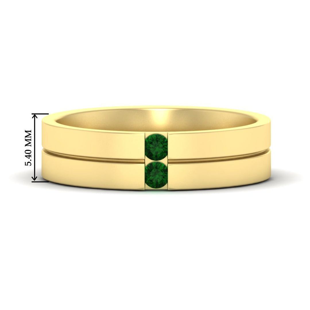 mens-2-stone-emerald-band-in-yellow-gold-fdm1052gemgr-nl-yg-hw