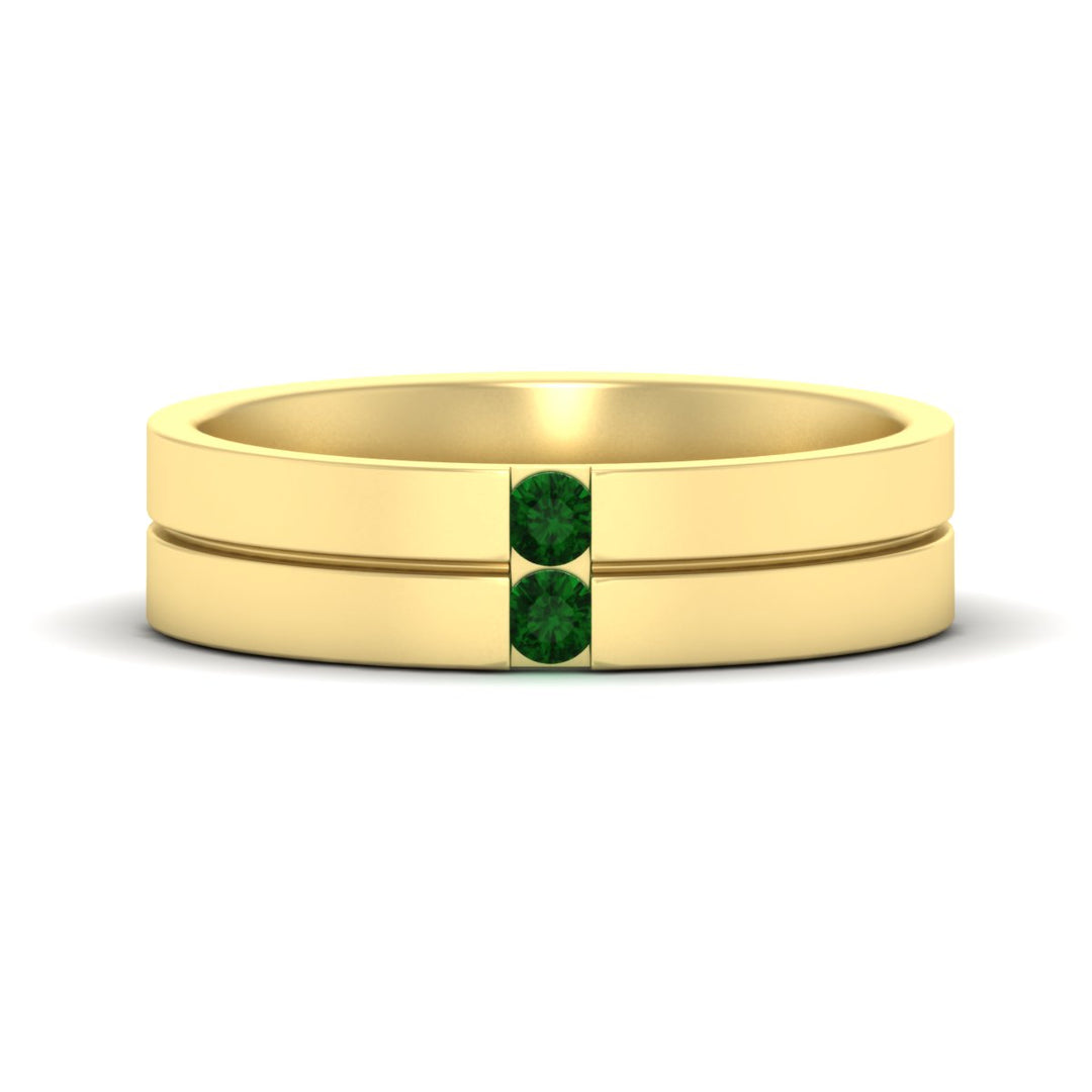 mens-2-stone-emerald-band-in-yellow-gold-fdm1052gemgr-nl-yg