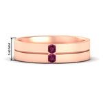 Load image into Gallery viewer, mens-2-stone-pink-sapphire-band-in-rose-gold-fdm1052gsadrpi-nl-rg-hw
