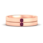 Load image into Gallery viewer, mens-2-stone-pink-sapphire-band-in-rose-gold-fdm1052gsadrpi-nl-rg
