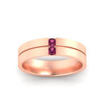 Load image into Gallery viewer, mens-2-stone-pink-sapphire-band-in-rose-gold-fdm1052gsadrpiangle5-nl-rg

