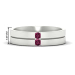 Load image into Gallery viewer, mens-2-stone-pink-sapphire-band-in-white-gold-fdm1052gsadrpi-nl-wg-hw

