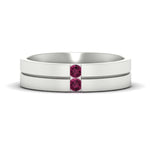 Load image into Gallery viewer, mens-2-stone-pink-sapphire-band-in-white-gold-fdm1052gsadrpi-nl-wg
