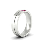 Load image into Gallery viewer, mens-2-stone-pink-sapphire-band-in-white-gold-fdm1052gsadrpiangle2-nl-wg
