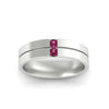 Load image into Gallery viewer, mens-2-stone-pink-sapphire-band-in-white-gold-fdm1052gsadrpiangle5-nl-wg