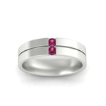 Load image into Gallery viewer, mens-2-stone-pink-sapphire-band-in-white-gold-fdm1052gsadrpiangle5-nl-wg
