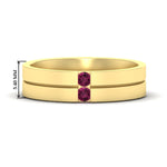 Load image into Gallery viewer, mens-2-stone-pink-sapphire-band-in-yellow-gold-fdm1052gsadrpi-nl-yg-hw
