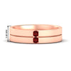 Load image into Gallery viewer, mens-2-stone-ruby-band-in-rose-gold-fdm1052grudr-nl-rg-hw