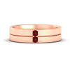 Load image into Gallery viewer, mens-2-stone-ruby-band-in-rose-gold-fdm1052grudr-nl-rg