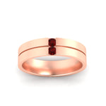 Load image into Gallery viewer, mens-2-stone-ruby-band-in-rose-gold-fdm1052grudrangle5-nl-rg
