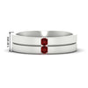 Load image into Gallery viewer, mens-2-stone-ruby-band-in-white-gold-fdm1052grudr-nl-wg-hw