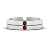 Load image into Gallery viewer, mens-2-stone-ruby-band-in-white-gold-fdm1052grudr-nl-wg