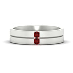 Load image into Gallery viewer, mens-2-stone-ruby-band-in-white-gold-fdm1052grudr-nl-wg
