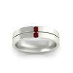 Load image into Gallery viewer, mens-2-stone-ruby-band-in-white-gold-fdm1052grudrangle5-nl-wg

