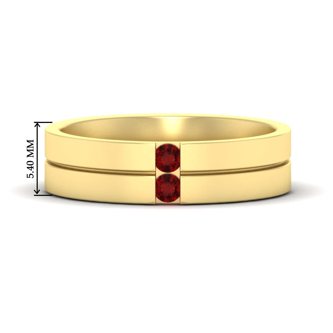 mens-2-stone-ruby-band-in-yellow-gold-fdm1052grudr-nl-yg-hw