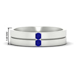 Load image into Gallery viewer, mens-2-stone-sapphire-band-in-white-gold-fdm1052gsabl-nl-wg-hw
