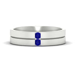 Load image into Gallery viewer, mens-2-stone-sapphire-band-in-white-gold-fdm1052gsabl-nl-wg
