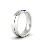 Load image into Gallery viewer, mens-2-stone-sapphire-band-in-white-gold-fdm1052gsablangle2-nl-wg
