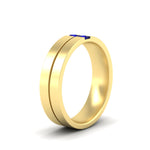 Load image into Gallery viewer, mens-2-stone-sapphire-band-in-yellow-gold-fdm1052gsablangle2-nl-yg
