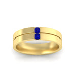 Load image into Gallery viewer, mens-2-stone-sapphire-band-in-yellow-gold-fdm1052gsablangle5-nl-yg
