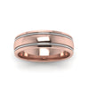 Load image into Gallery viewer, mens-2-tone-double-inlay-band-in-rose-gold-fdm50240b-nl-rg.jpg
