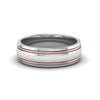 Load image into Gallery viewer, Mens 2 Tone Double Inlay Engagement Ring