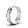 Load image into Gallery viewer, Mens 2 Tone Double Inlay Engagement Ring