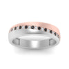 Load image into Gallery viewer, Mens 2 Tone Diagonal Stone Engagement Ring