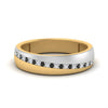 Load image into Gallery viewer, Mens 2 Tone Diagonal Stone Engagement Ring