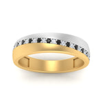 Load image into Gallery viewer, Mens 2 Tone Diagonal Stone Engagement Ring
