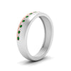 Load image into Gallery viewer, Mens 2 Tone Diagonal Stone Engagement Ring