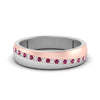 Load image into Gallery viewer, Mens 2 Tone Diagonal Stone Engagement Ring