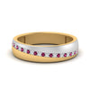 Load image into Gallery viewer, Mens 2 Tone Diagonal Stone Engagement Ring