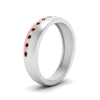 Load image into Gallery viewer, Mens 2 Tone Diagonal Stone Engagement Ring