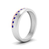 Load image into Gallery viewer, Mens 2 Tone Diagonal Stone Engagement Ring
