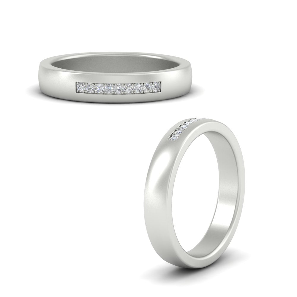 Mens 9 Stone Simple Diamond Band