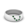 Load image into Gallery viewer, mens-anniversary-band-with-emerald-in-white-gold-FDM1144-BGEMGR-NL-WG.jpg