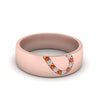 Load image into Gallery viewer, mens-anniversary-band-with-orange-sapphire-in-rose-gold-FDM1144-BGSAOR-NL-RG.jpg