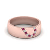 Load image into Gallery viewer, mens-anniversary-band-with-pink-sapphire-in-rose-gold-FDM1144-BGSADRPI-NL-RG.jpg