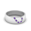Load image into Gallery viewer, mens-anniversary-band-with-purple-topaz-in-white-gold-FDM1144-BGVITO-NL-WG.jpg