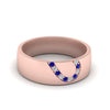 Load image into Gallery viewer, mens-anniversary-band-with-sapphire-in-rose-gold-FDM1144-BGSABL-NL-RG.jpg
