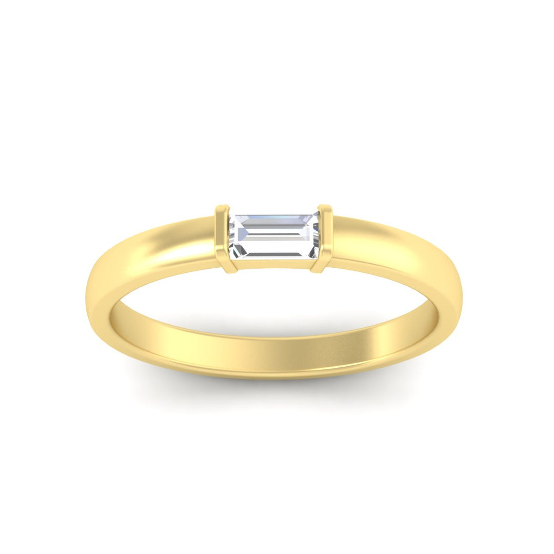 Mens Baguette Diamond Engagement Ring