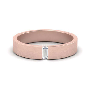 Mens Baguette Diamond Wedding Ring