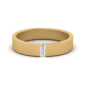 Mens Baguette Diamond Wedding Ring