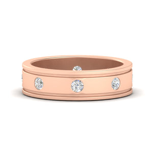 Mens Bezel Set Eternity Engagement Ring