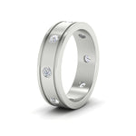 Load image into Gallery viewer, mens-bezel-set-diamond-eternity-engagement-ring-in-white-gold-fdm10342roangle2-nl-wg