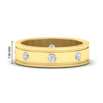 Load image into Gallery viewer, mens-bezel-set-diamond-eternity-engagement-ring-in-yellow-gold-fdm10342ro-nl-yg-hw