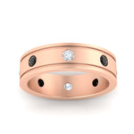 Load image into Gallery viewer, mens-bezel-set-diamond-eternity-engagement-ring-with-black-diamond-in-rose-gold-fdm10342rogblackangle5-nl-rg