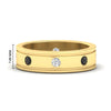 Load image into Gallery viewer, mens-bezel-set-diamond-eternity-engagement-ring-with-black-diamond-in-yellow-gold-fdm10342rogblack-nl-yg-hw.jpg
